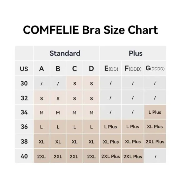 Comfelie Seamless Wireless Bra Cream Size XL New with Tags - Picture 10 of 10